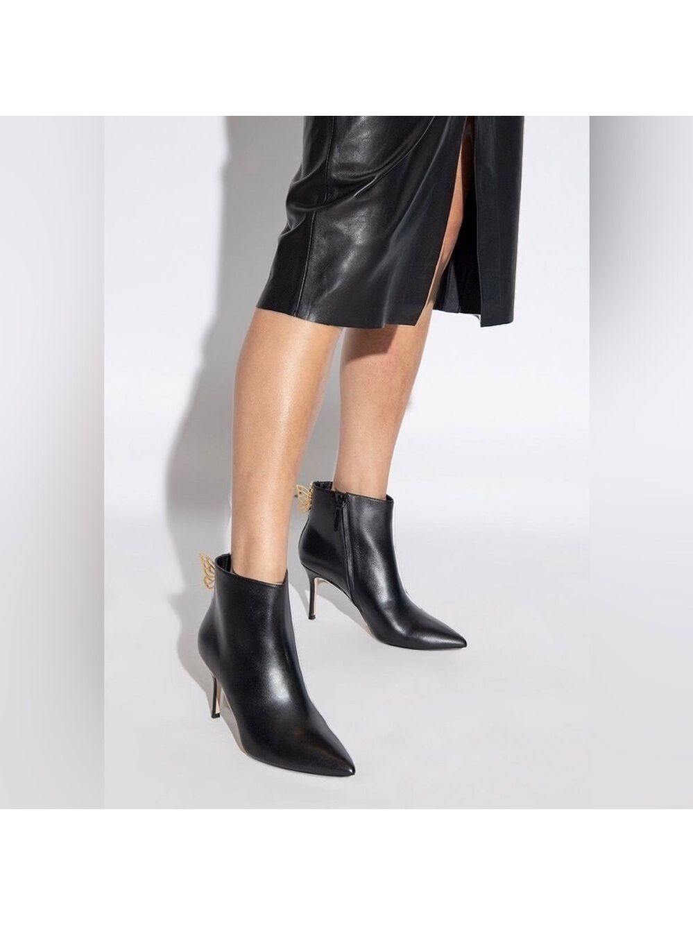 Sophia Webster Mariposa Butterfly Ankle Boots in Black Leather - NWT - Picture 3 of 13